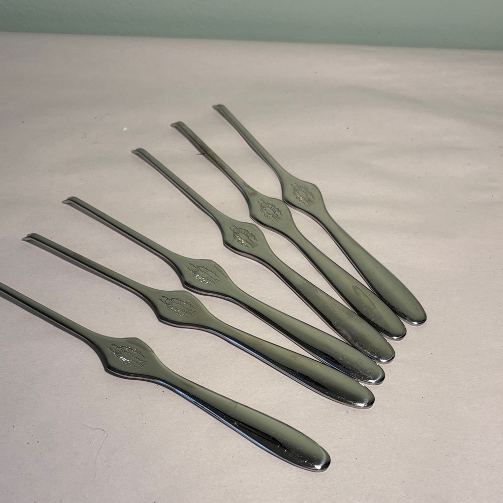 Piazza 18/10 Stainless Steel Lobster Forks Seafood Picks